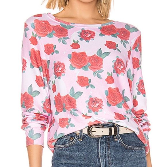 NWT Wildfox Electric Love Rose Sweatshirt - Picture 7 of 10